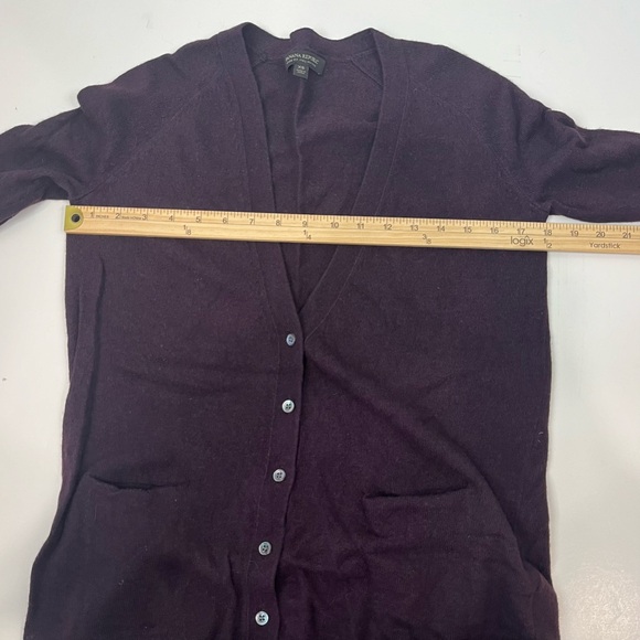 Banana Republic Purple V-Neck Cardigan Sweater Merino Wool & Cashmere Size XS - Picture 9 of 10